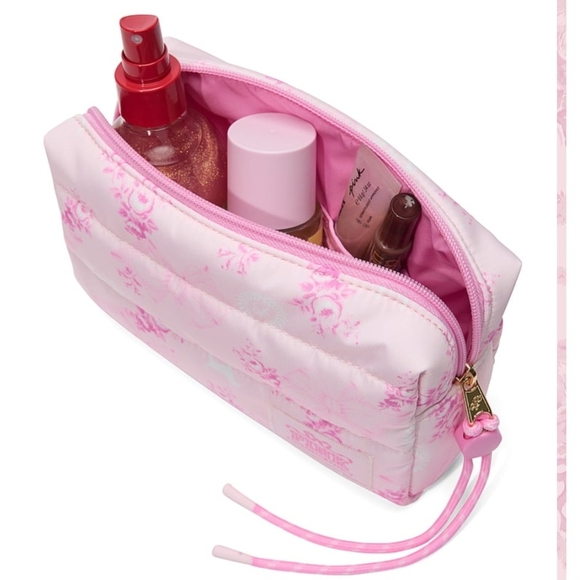 VS Pink X Loveshackfancy Pink Floral Makeup Bag - Picture 3 of 5